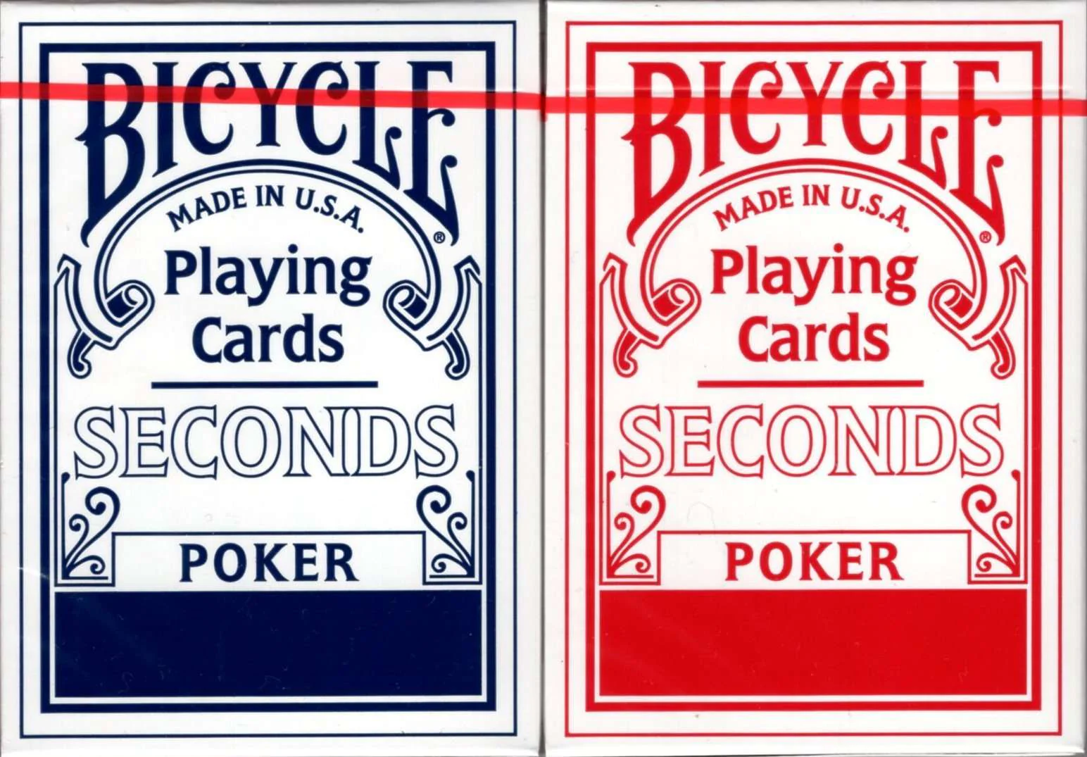 Bicycle Factory Seconds 2 Deck Set Blue & Red Playing Cards