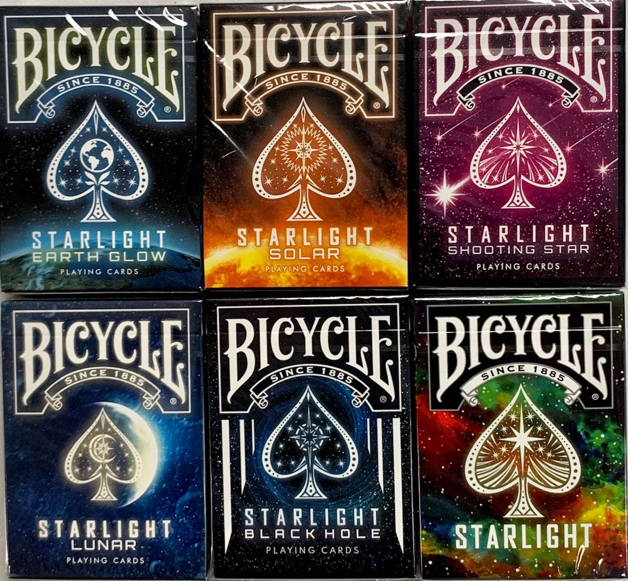 Bicycle Starlight Playing Cards 6 Deck Set