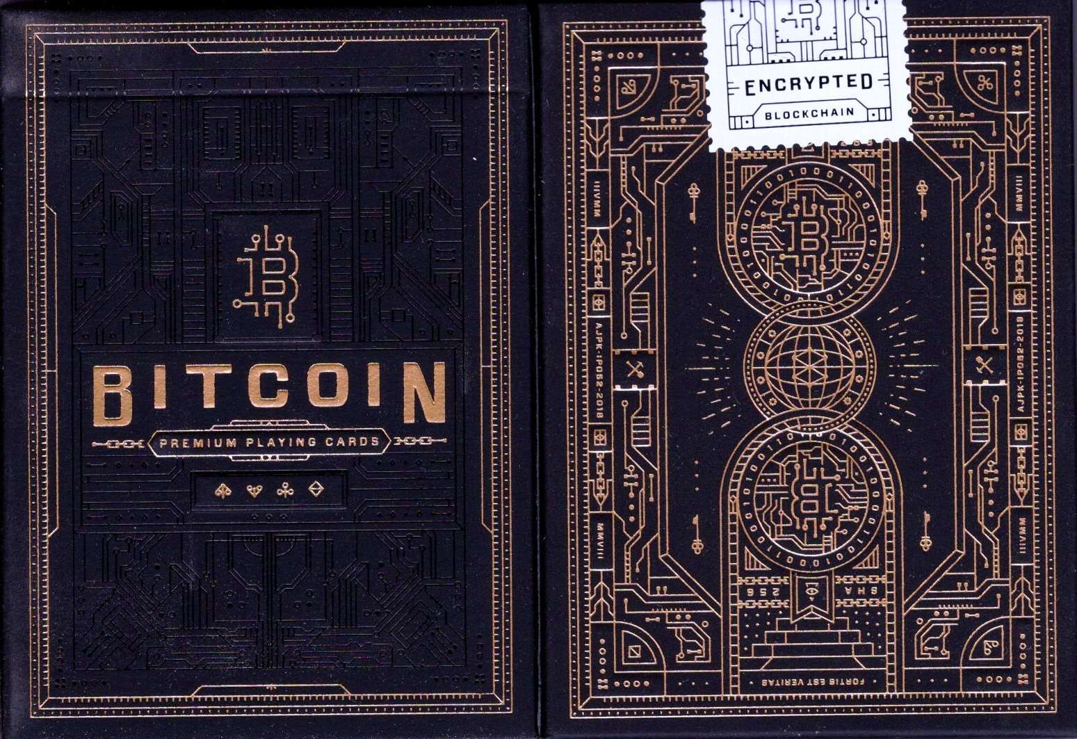 Bitcoin Black Marked Playing Cards LPCC