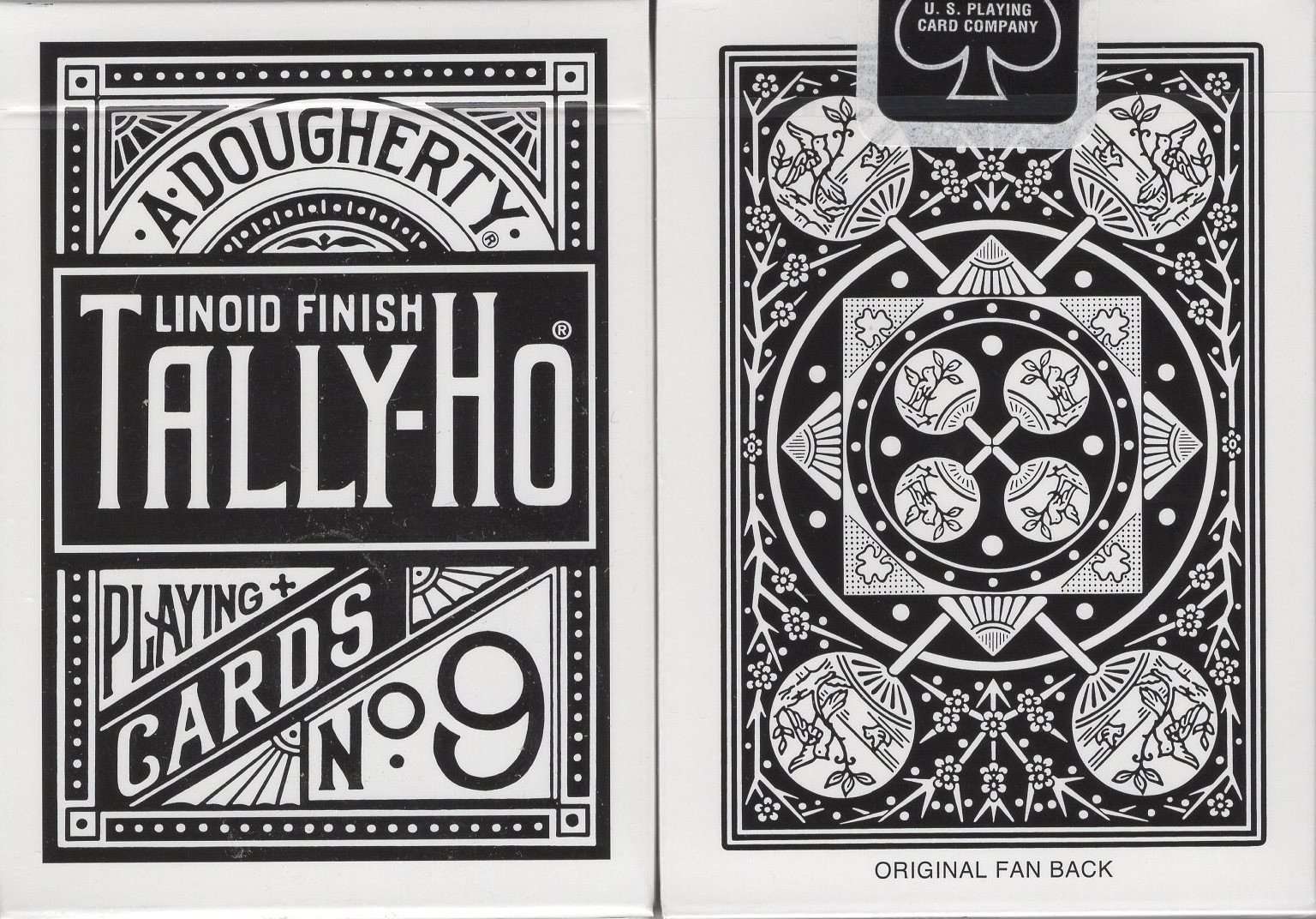 Black Fan Back Tally-Ho Playing Cards