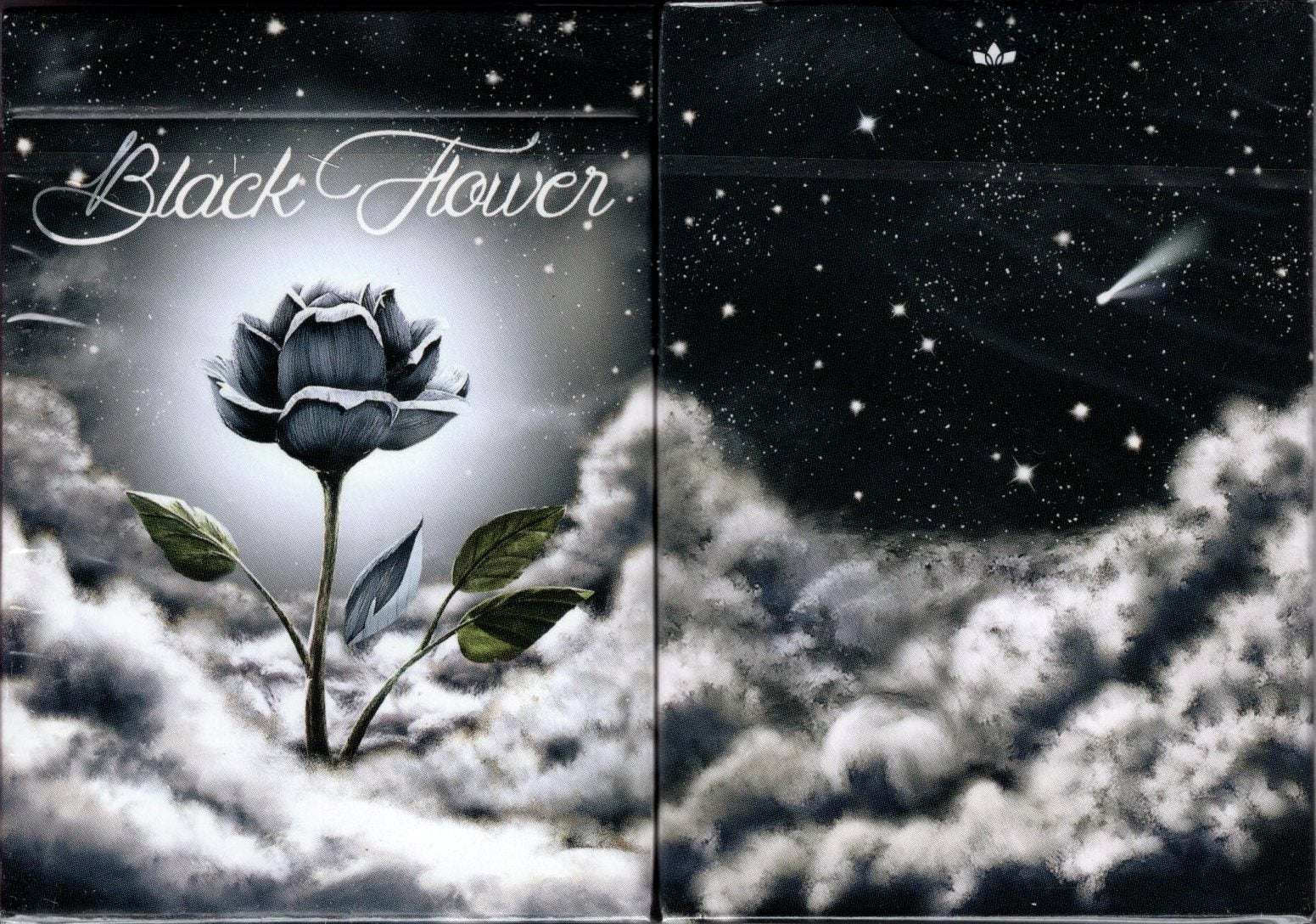 Black Flower Playing Cards USPCC