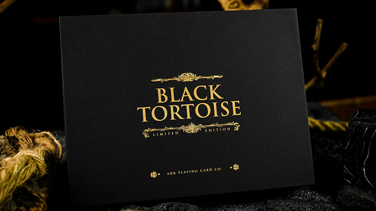 Black Tortoise Black Gold Box Set by Ark Playing Cards with Unique Serial Number