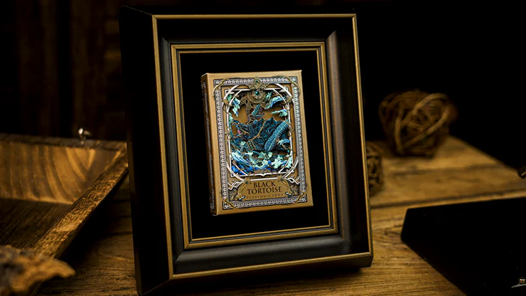 Black Tortoise Luxury Frame by Ark Playing Cards with Unique Serial Number