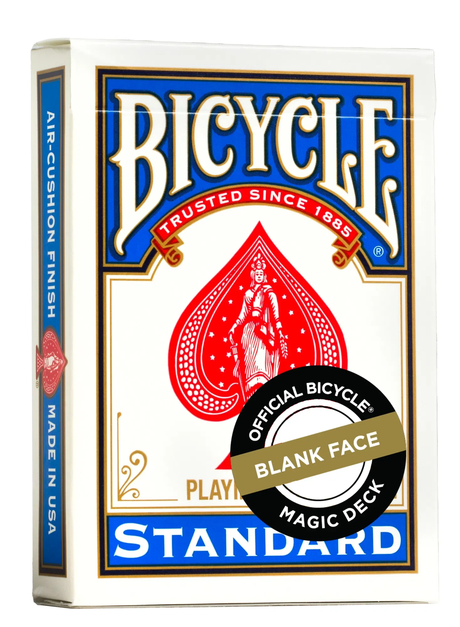 Blue Rider Back Blank Face Cards - 56 Card Deck for Magic Tricks