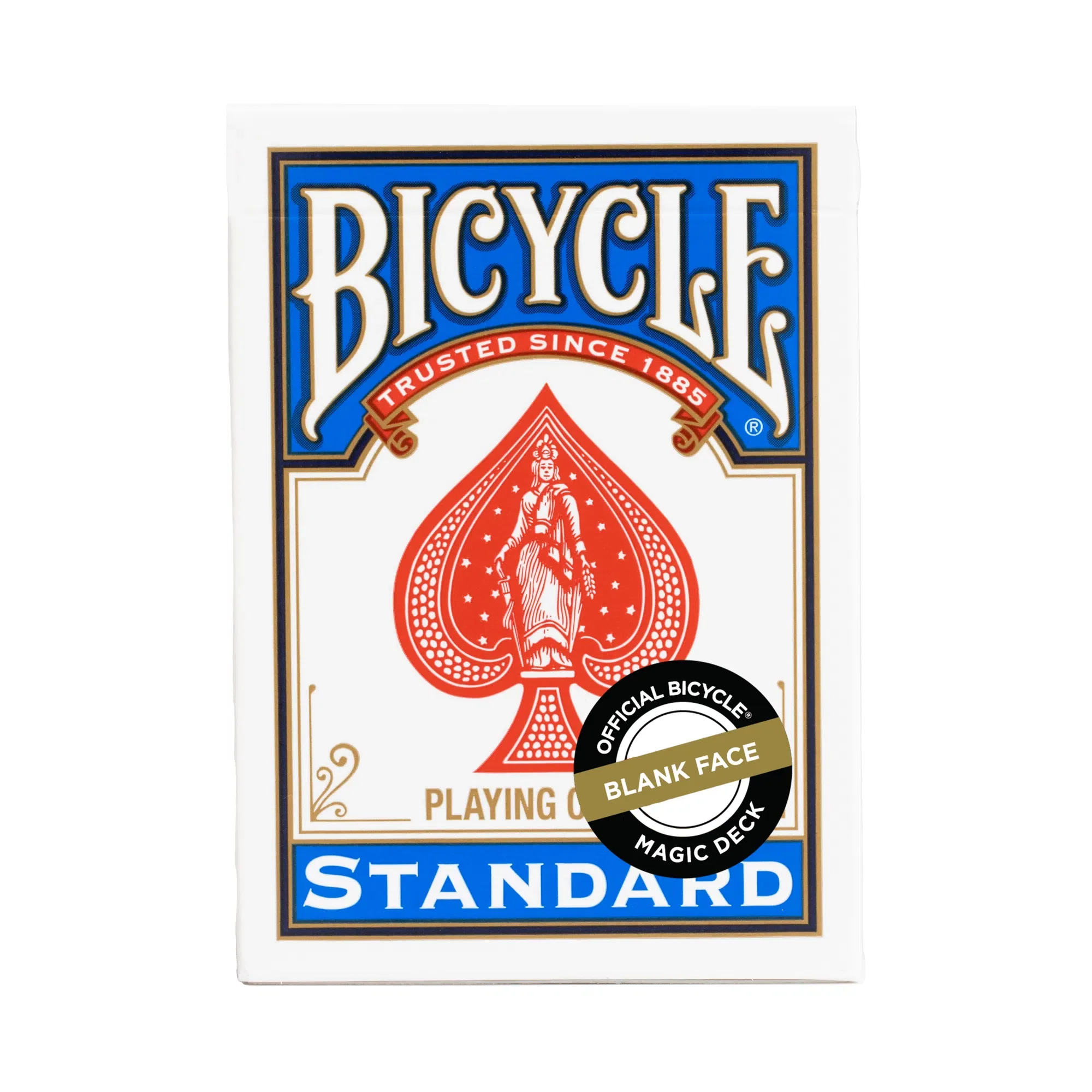 Blue Rider Back Blank Face Cards - 56 Card Deck for Magic Tricks