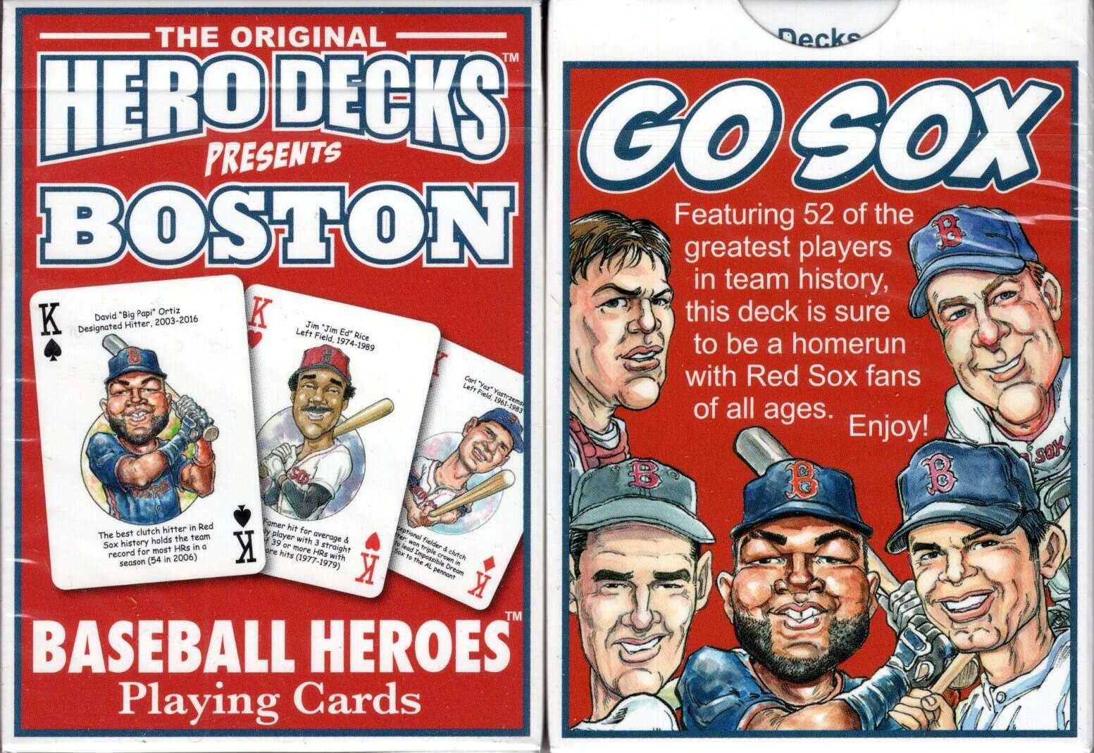 Boston Baseball Heroes Playing Cards