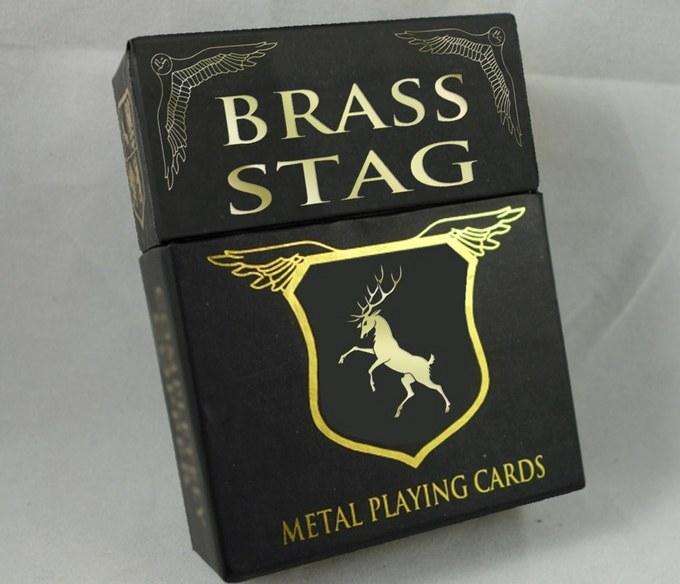 Brass Stag Metal Playing Cards