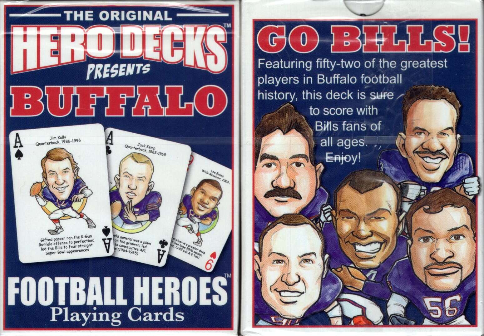 Buffalo Football Heroes Playing Cards