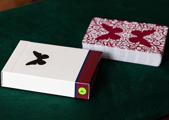 Butterfly v2 Red Oneway Playing Cards Cartamundi