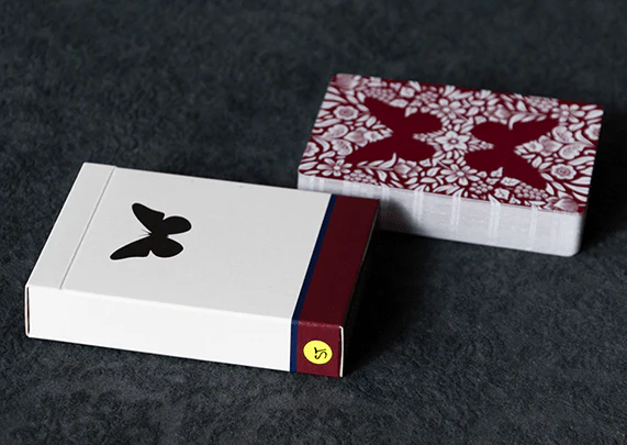 Butterfly v2 Red Stripper Marked Playing Cards Cartamundi