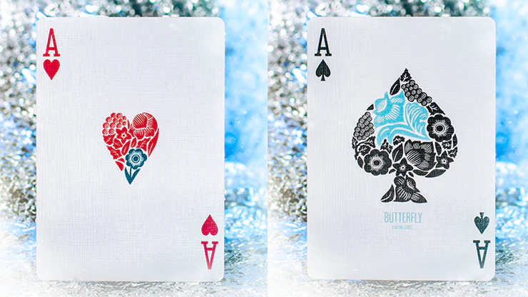Butterfly Winter Marked Playing Cards Cartamundi