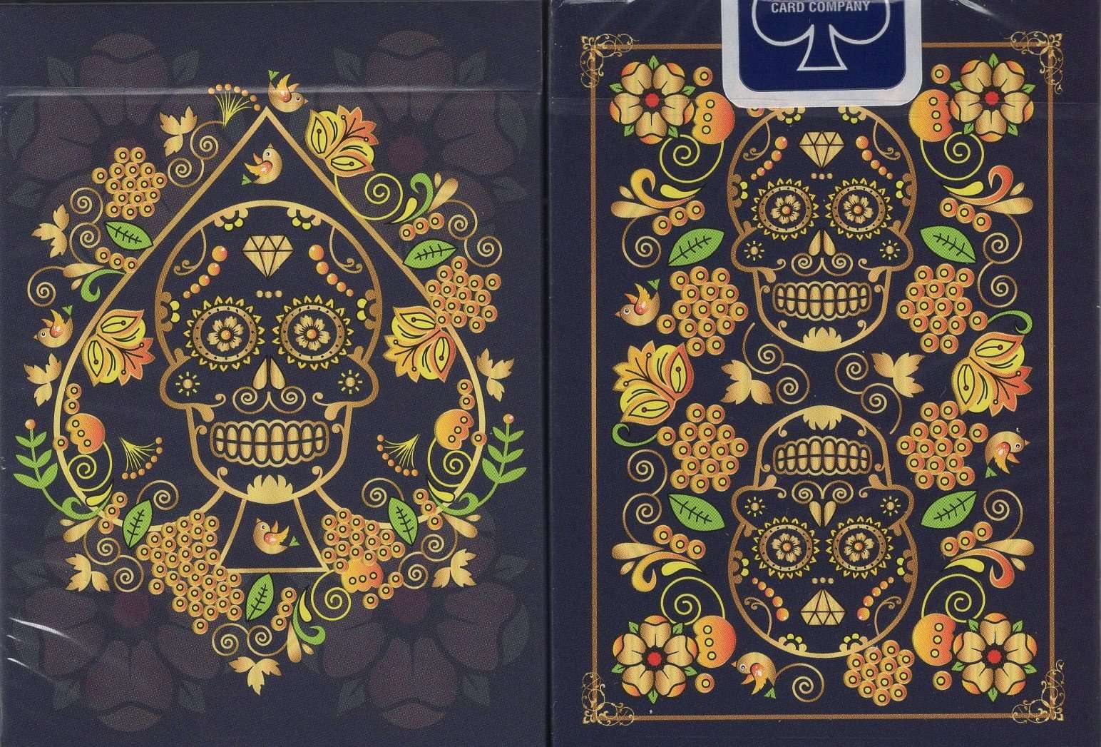 Calaveras de AzÃºcar Playing Cards USPCC - Black & Blue
