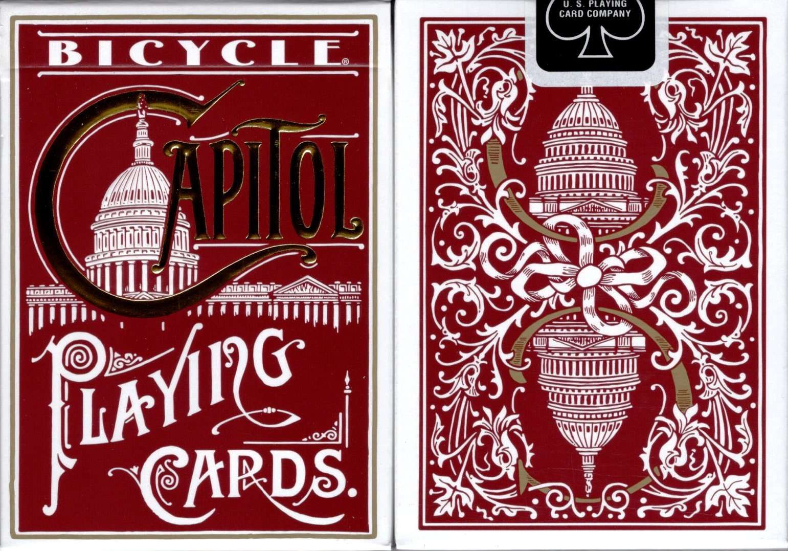 Capitol Red Bicycle Playing Cards