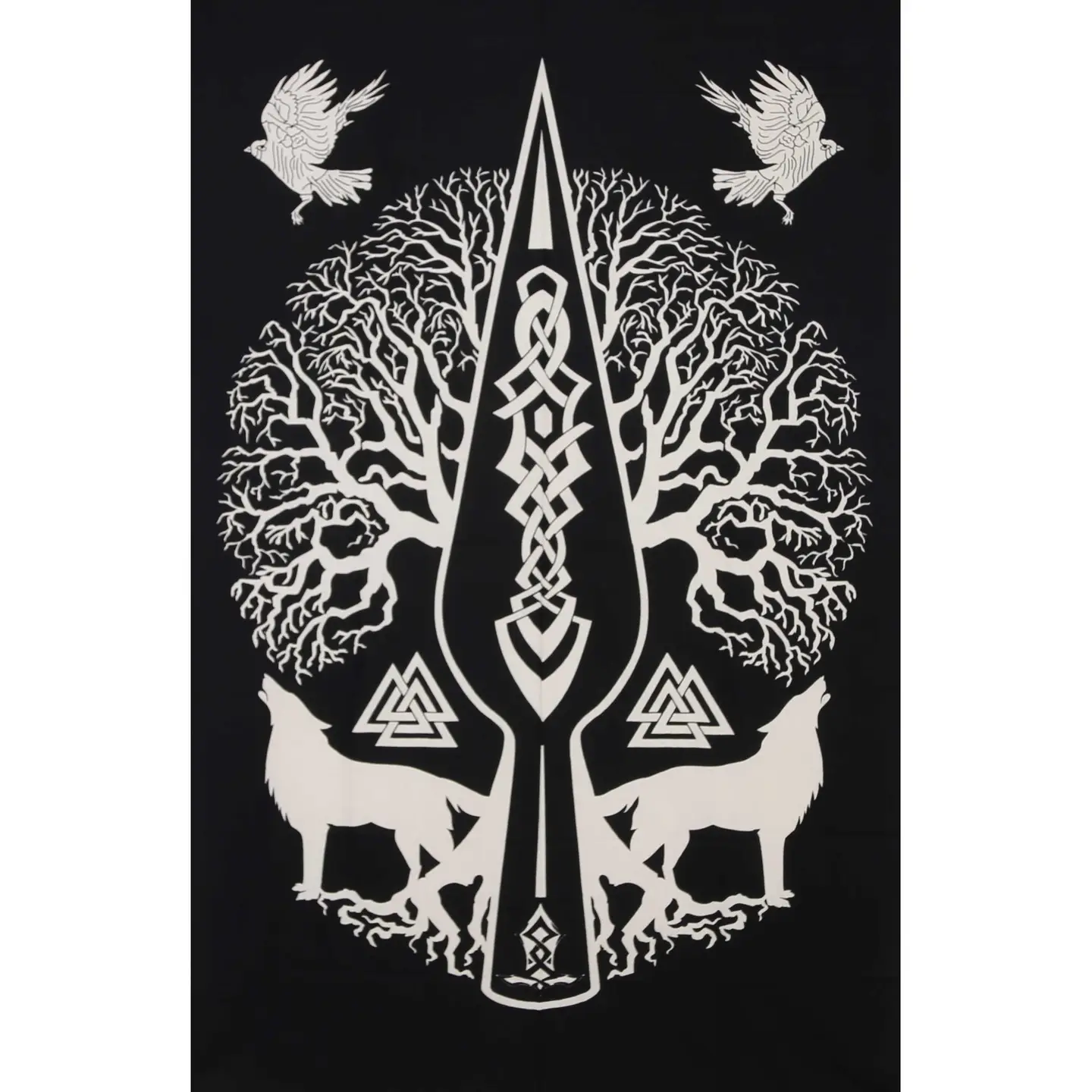 Celtic Wolf Tree Tapestry