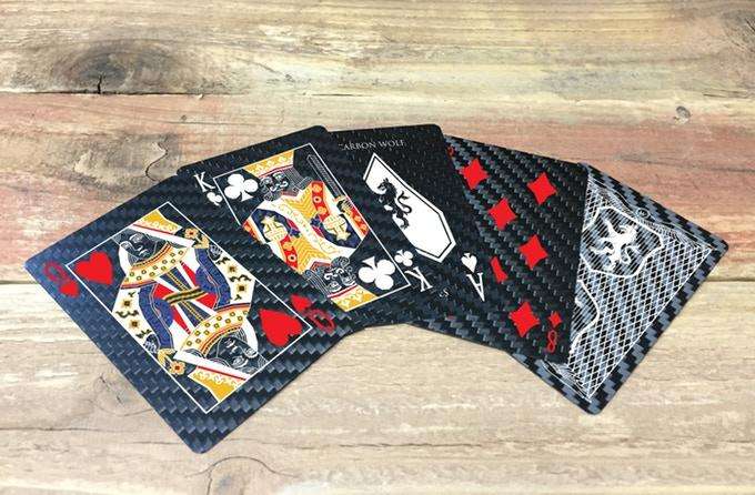 Carbon Fiber Wolf Playing Cards