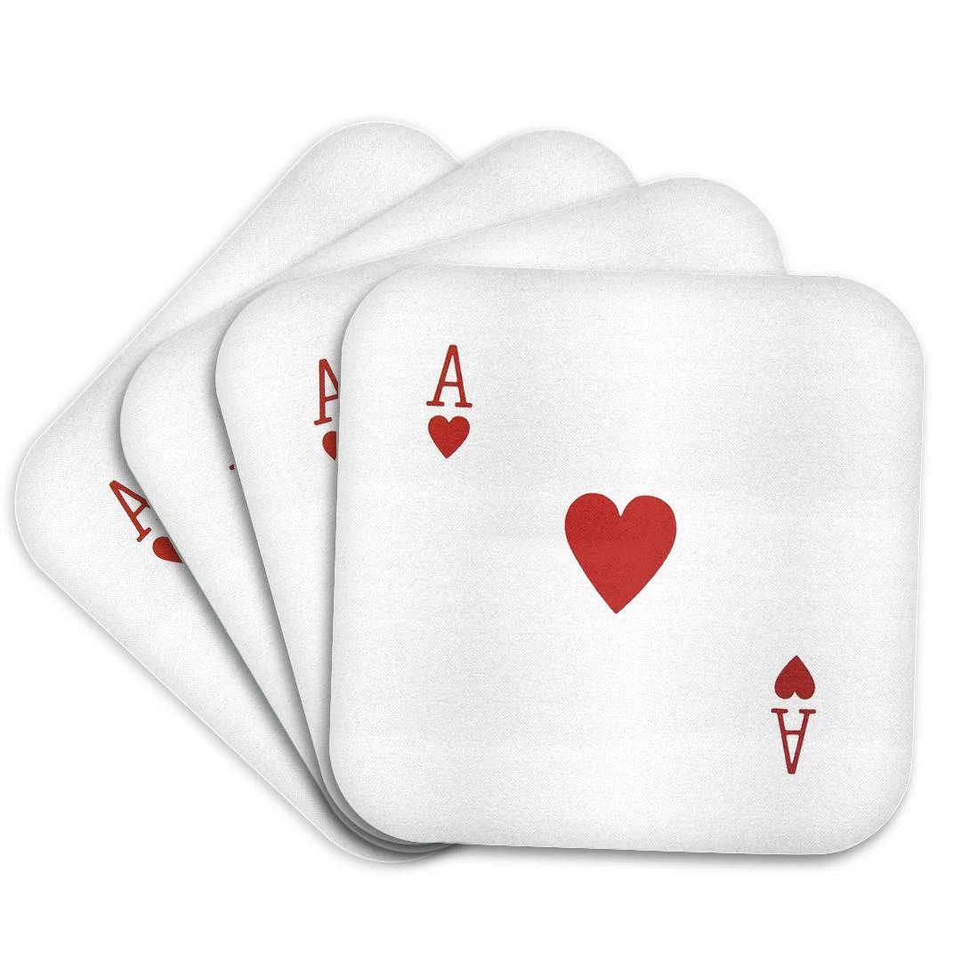 Ace of Hearts Playing Card - Coaster