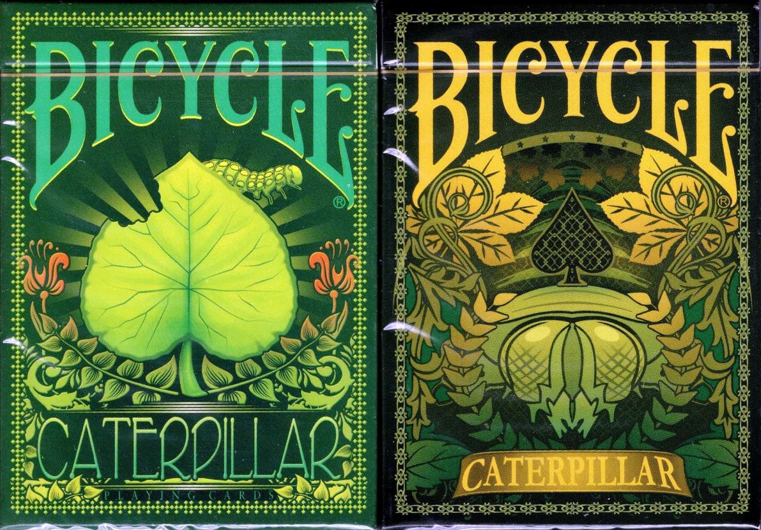 Caterpillar Gilded Bicycle Playing Cards
