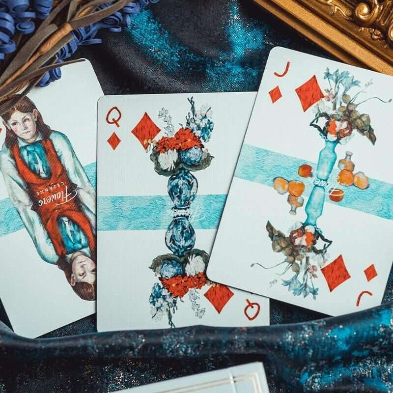 CÃ©zanne Flower Playing Cards with Numbered Seal