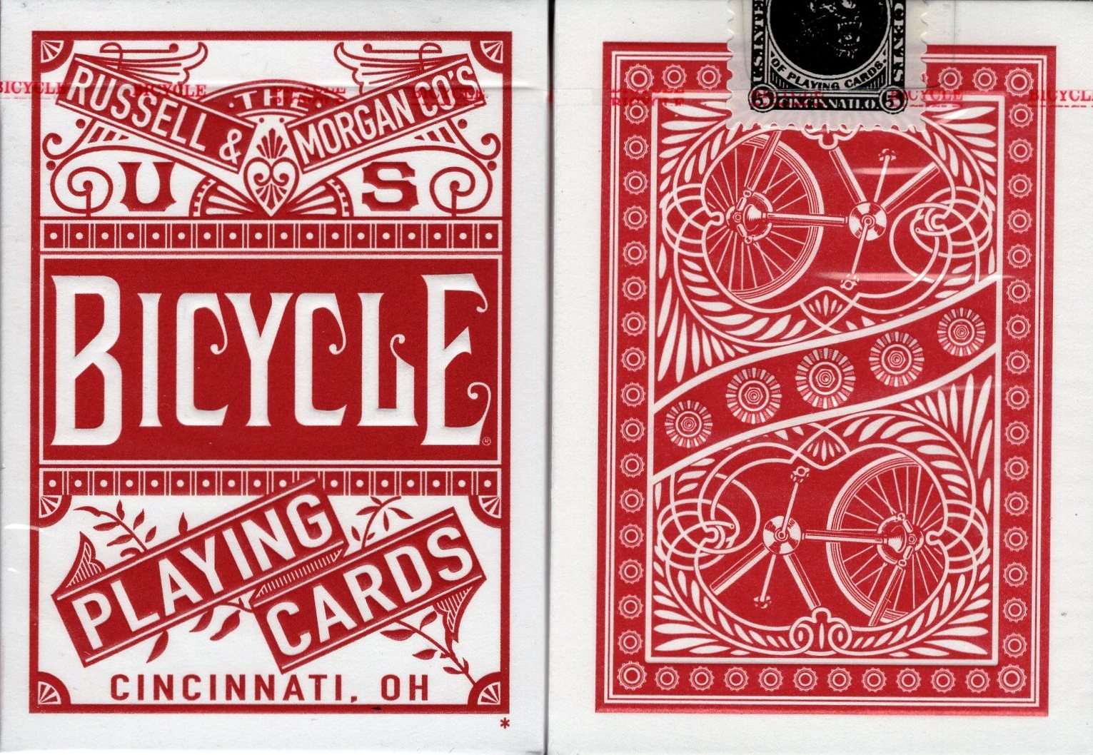 Chainless Red Bicycle Playing Cards