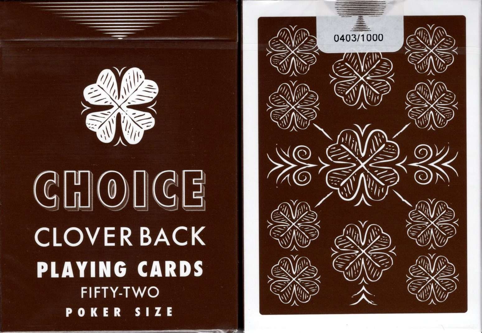 Choice Clover Back Brown Playing Cards USPCC