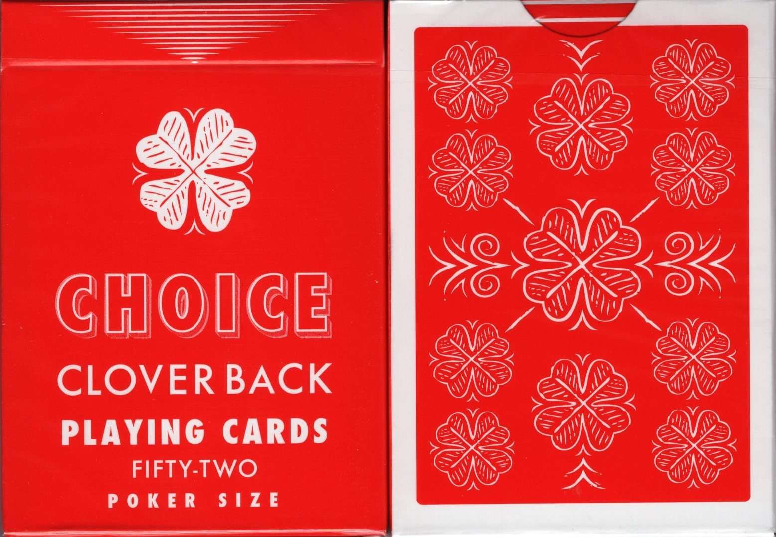 Choice Cloverback Red Playing Cards USPCC