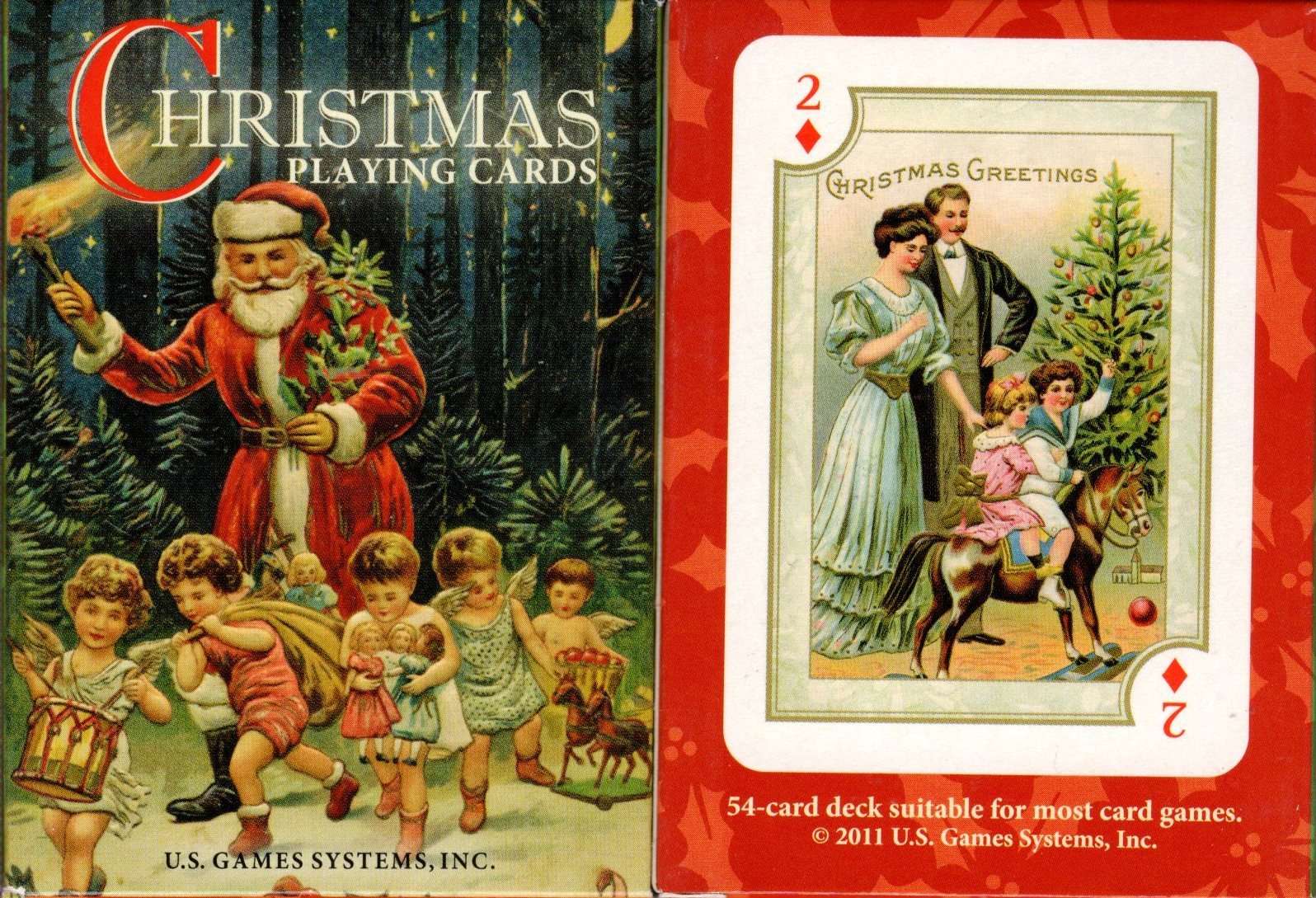 Christmas Playing Cards USGS