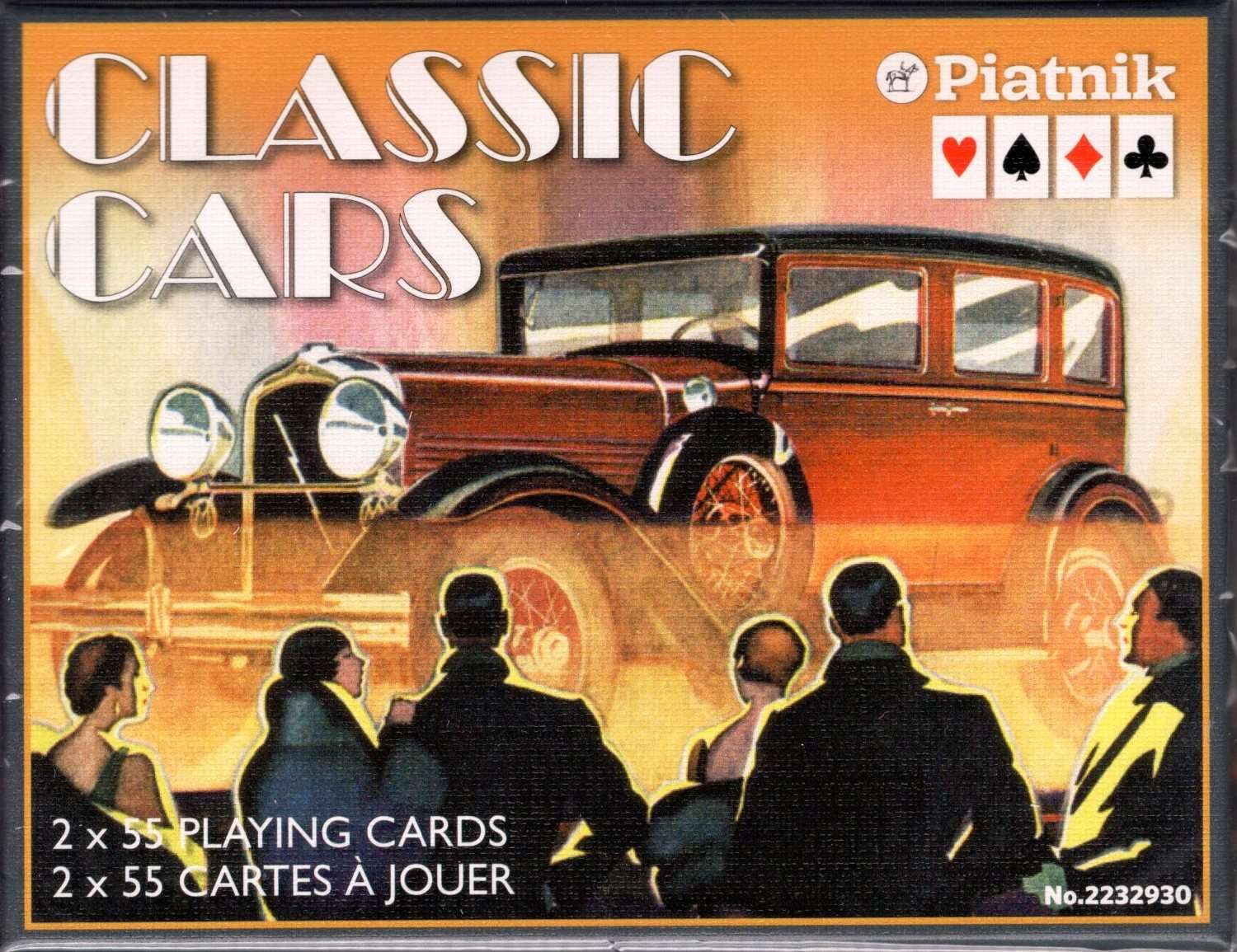 Classic Cars 2 Deck Set Bridge Playing Cards Piatnik