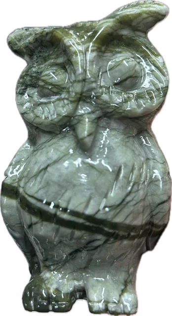 Green Jasper Owl