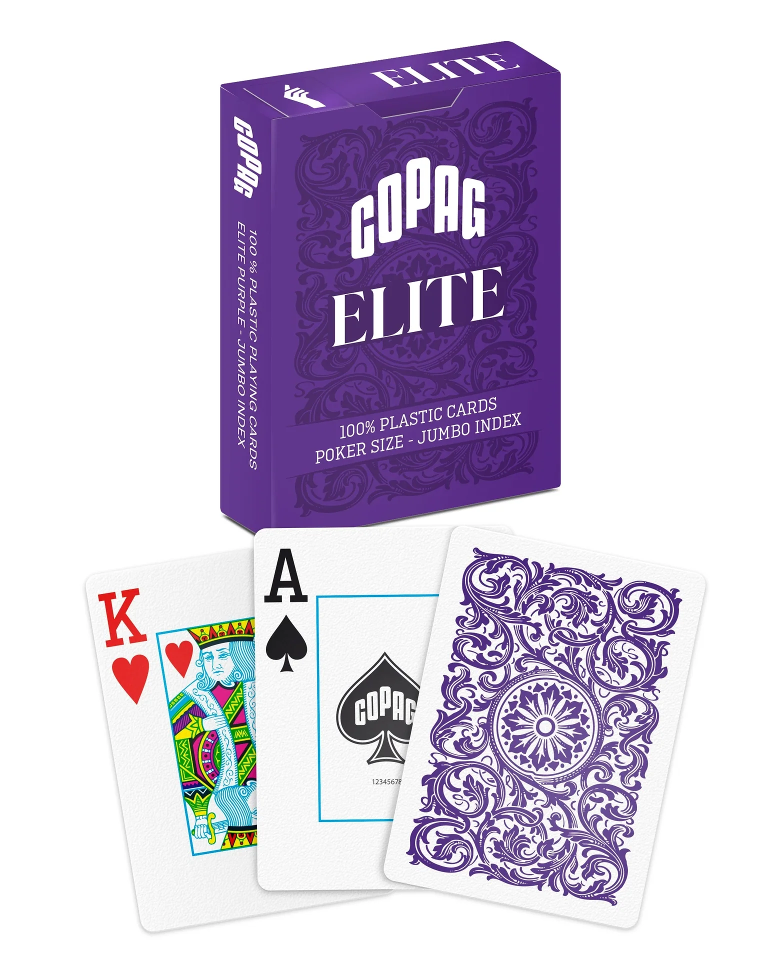 Copag Elite 100% Plastic Jumbo Index - Purple