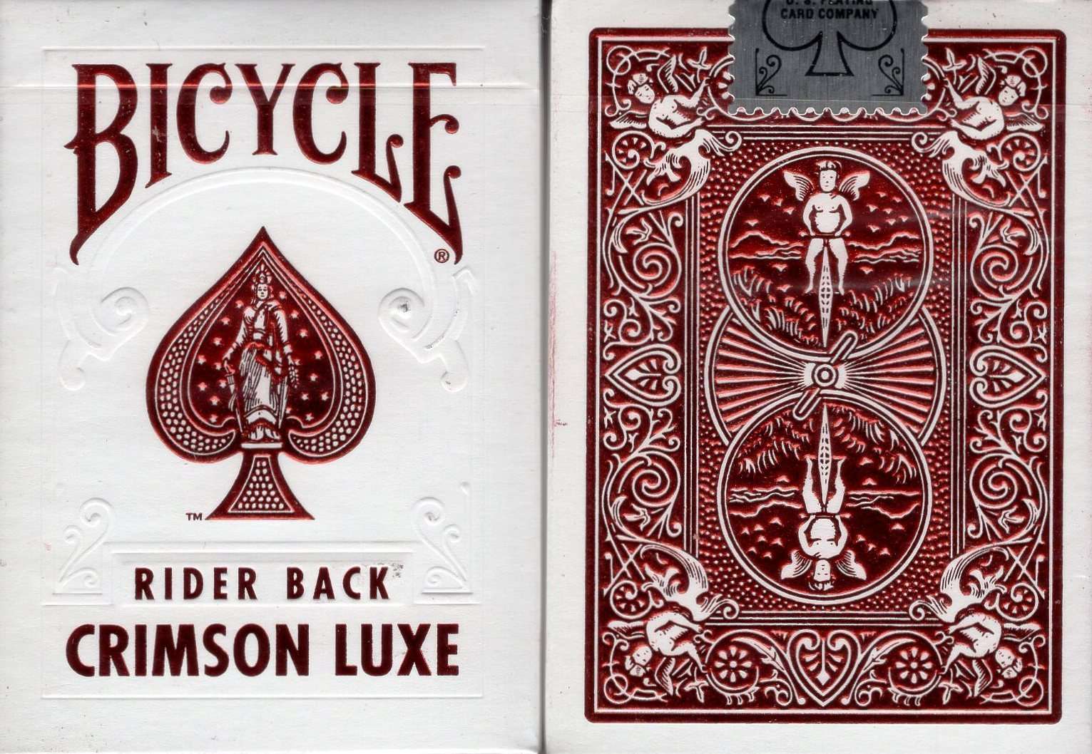 Crimson Luxe Red Bicycle Playing Cards