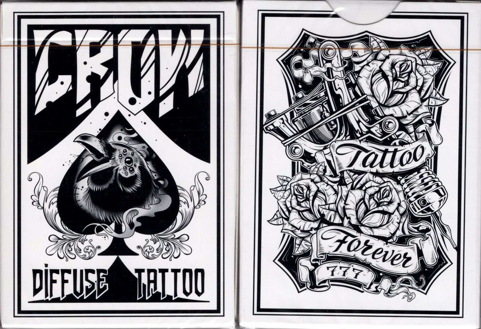 Crow Playing Cards (With Temporary Tattoos)