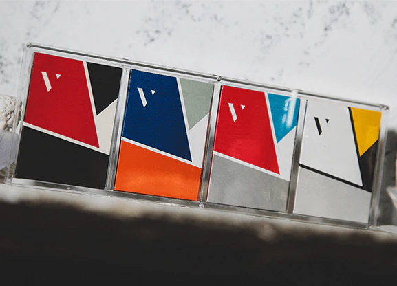 Crystal Playing Card Display 4 Deck Case