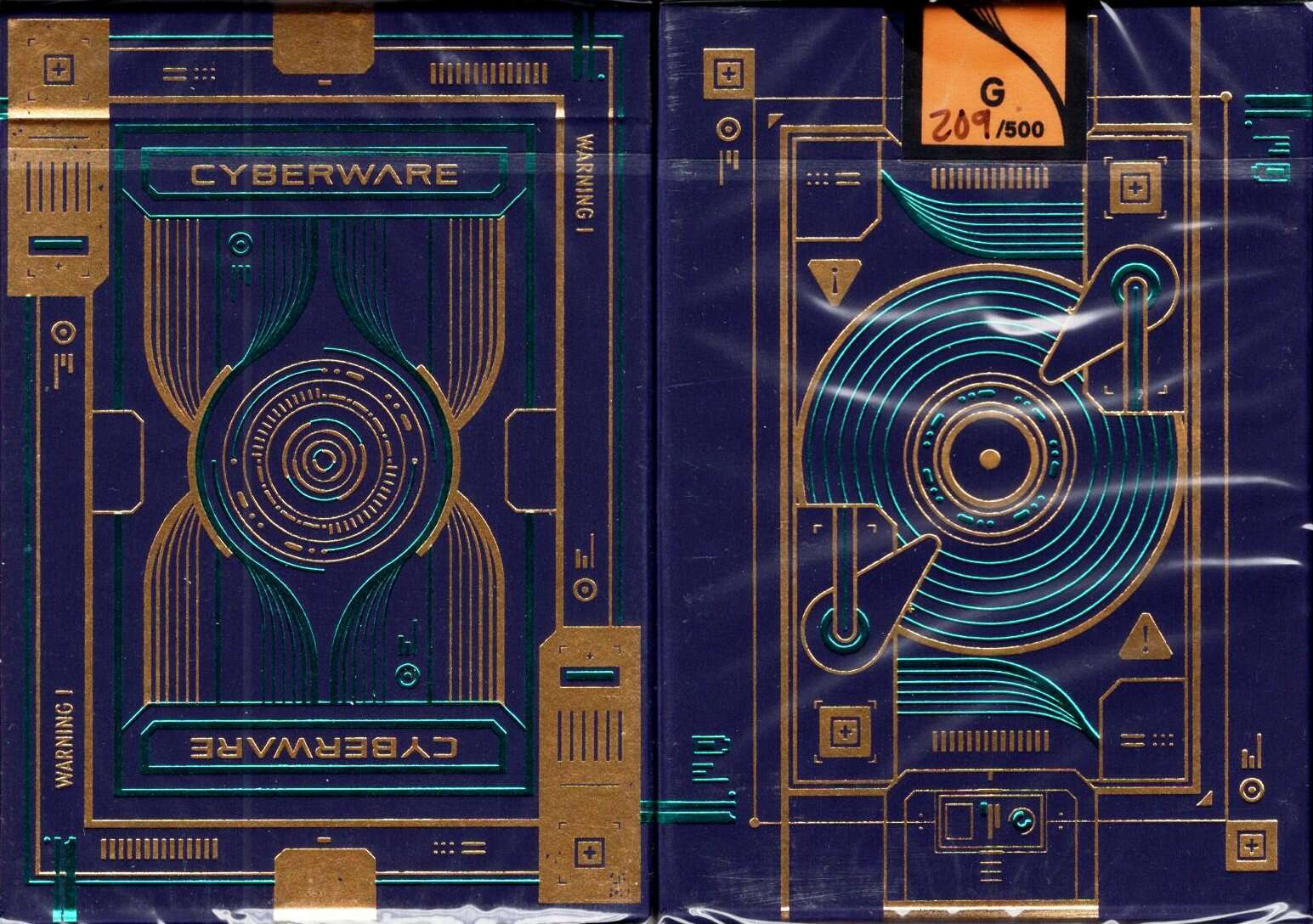 Cyberware Neon Gilded Playing Cards USPCC