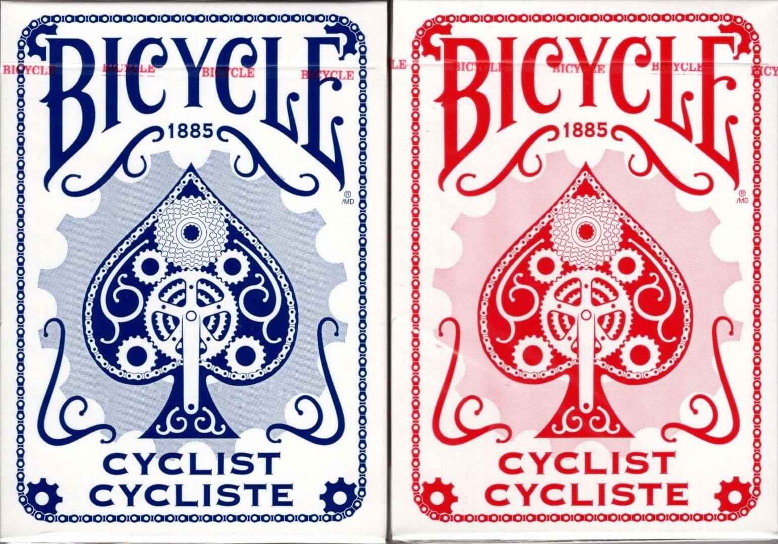 Cyclist Blue & Red 2 Deck Set Bicycle Playing Cards