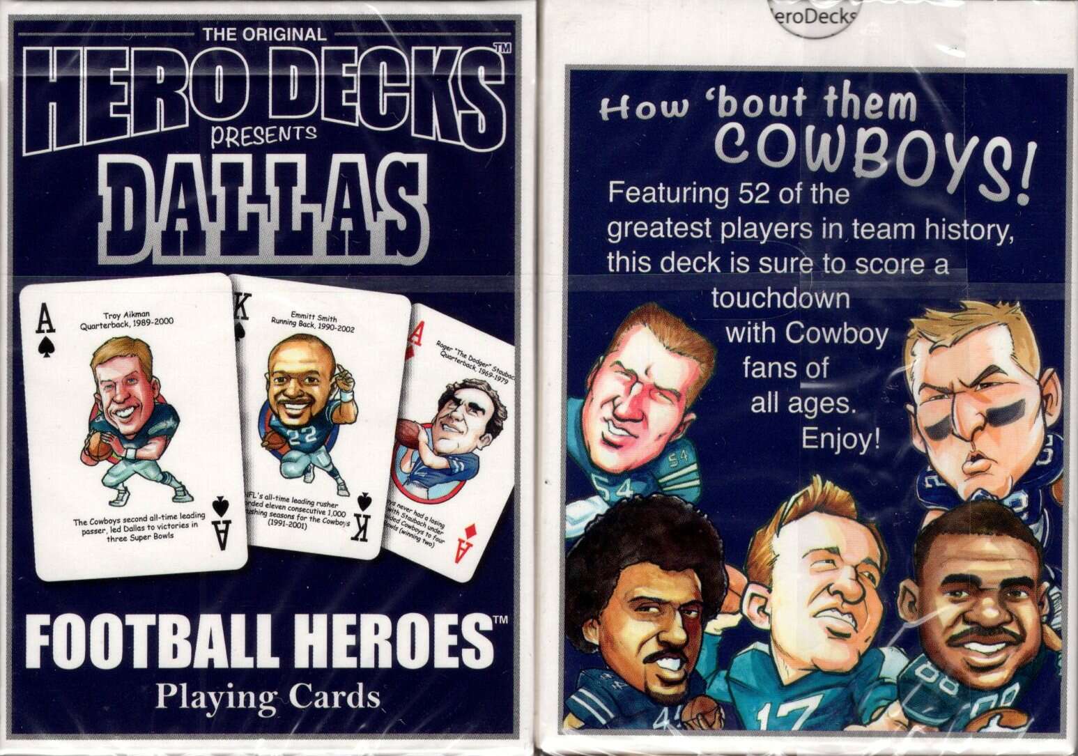 Dallas Football Heroes Playing Cards