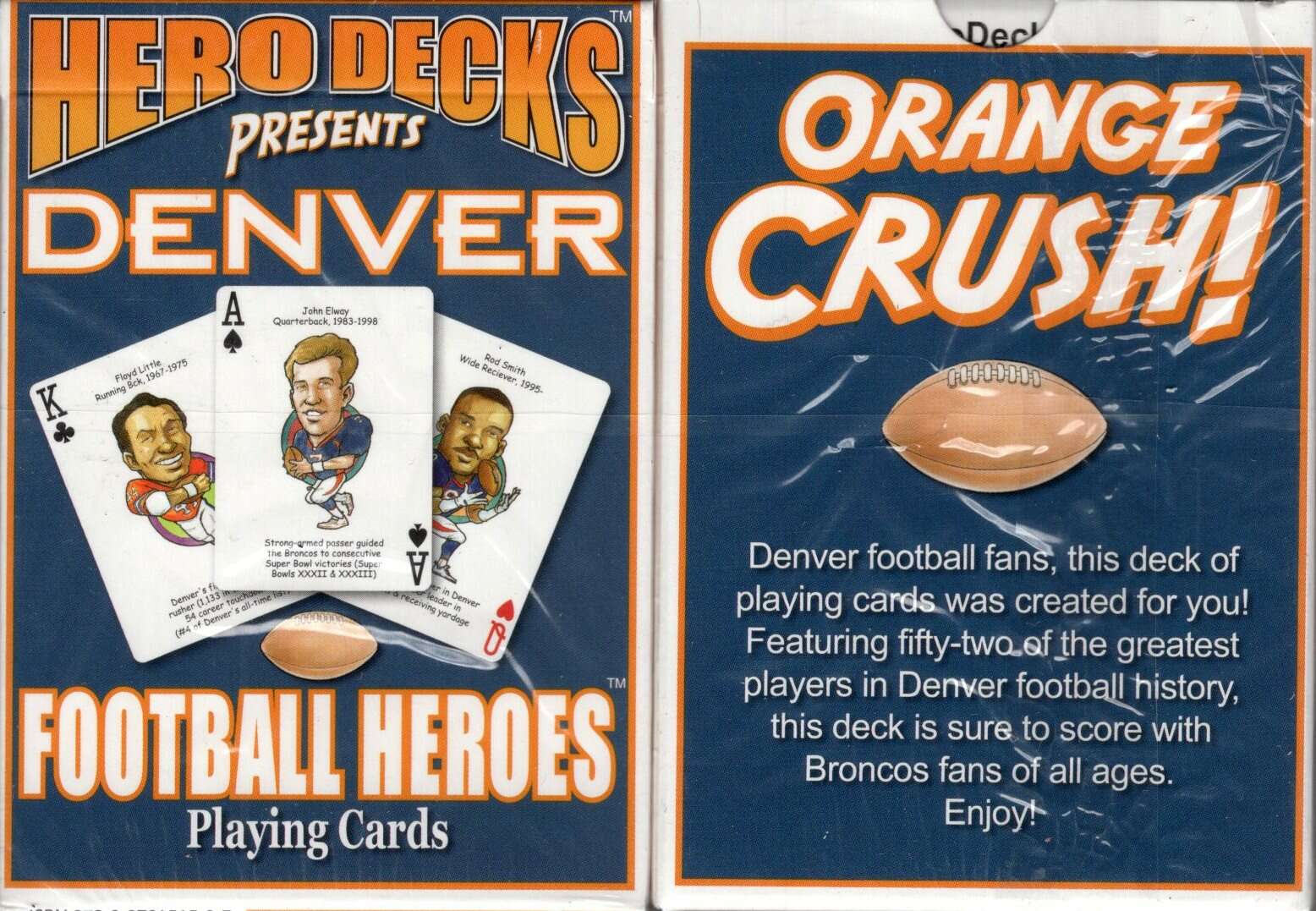 Denver Football Heroes Playing Cards