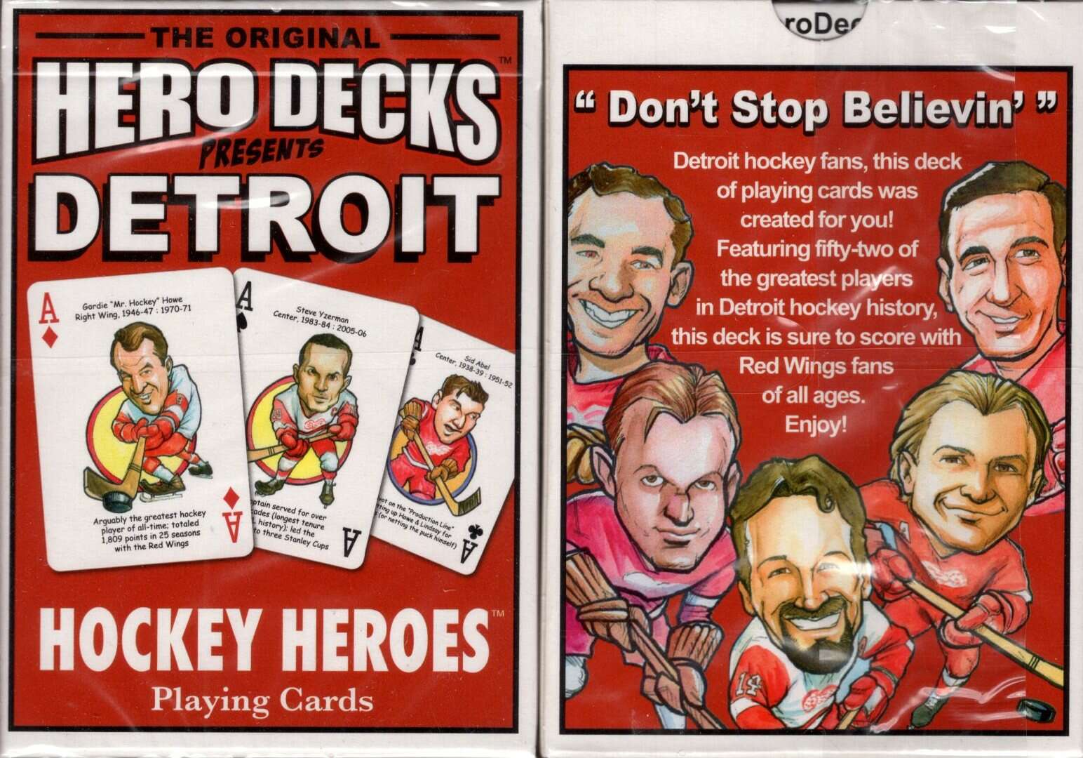 Detroit Hockey Heroes Playing Cards