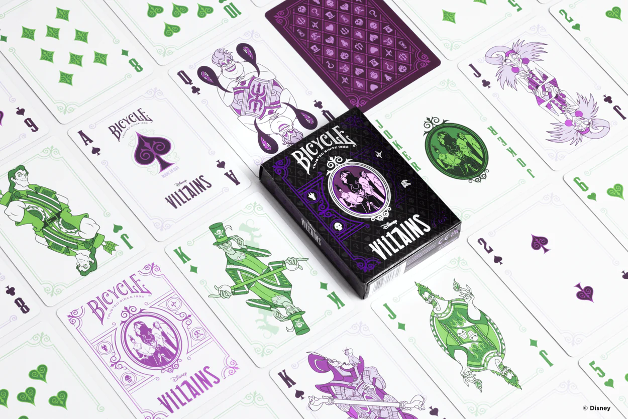 Disney Villains Inspired Purple Bicycle Playing Cards