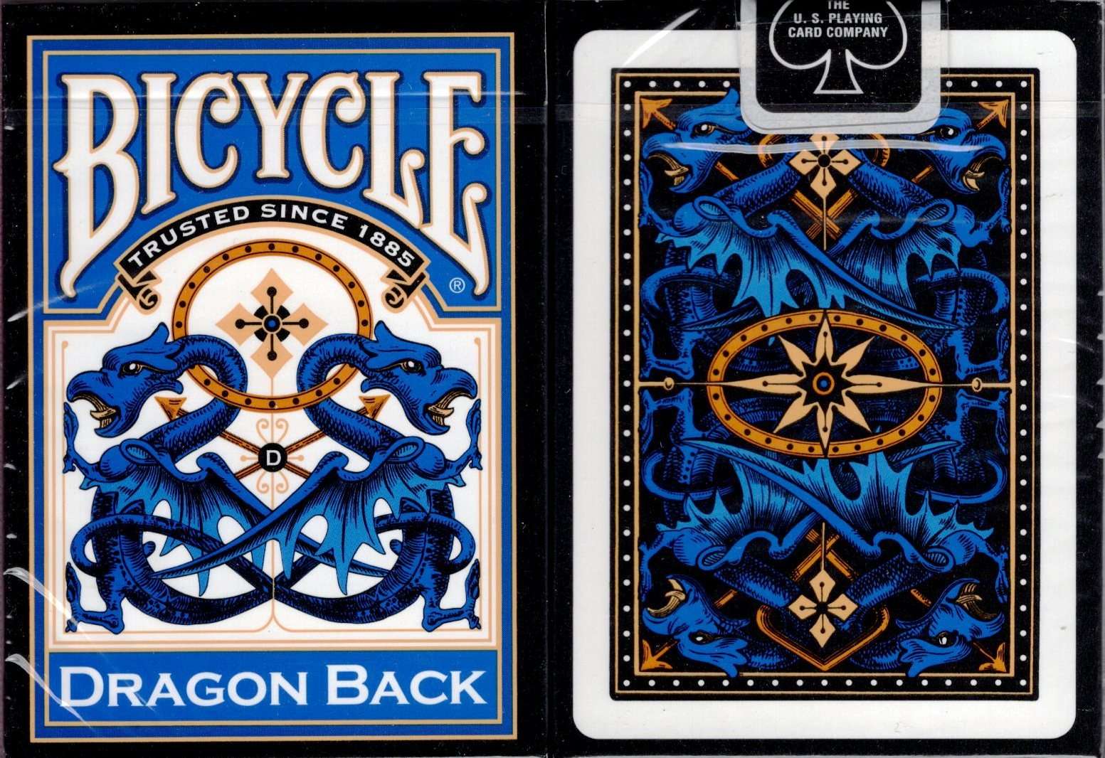 Dragon Back Blue Bicycle Playing Cards