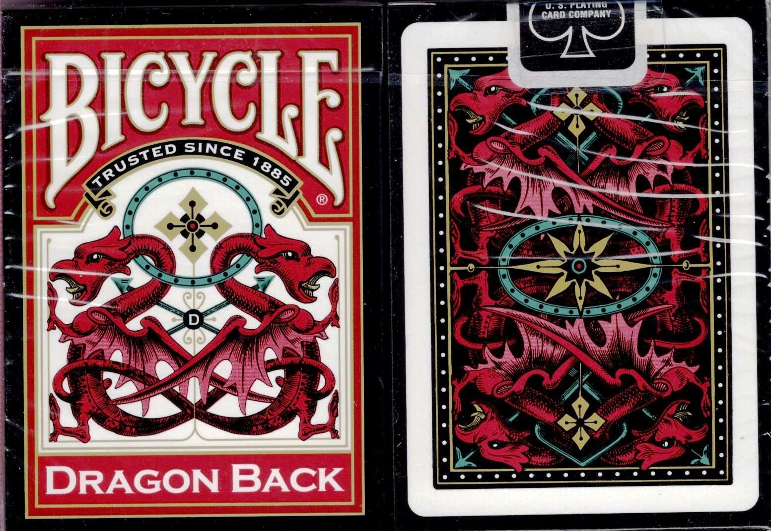 Dragon Back Red Bicycle Playing Cards