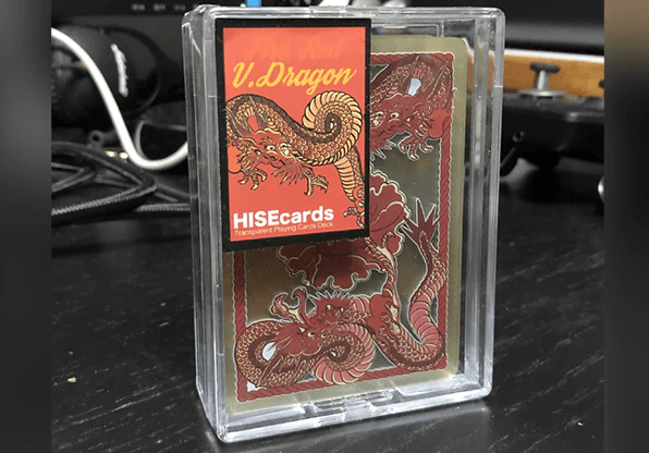 Dragon Fire Red Plastic Transparent Playing Cards