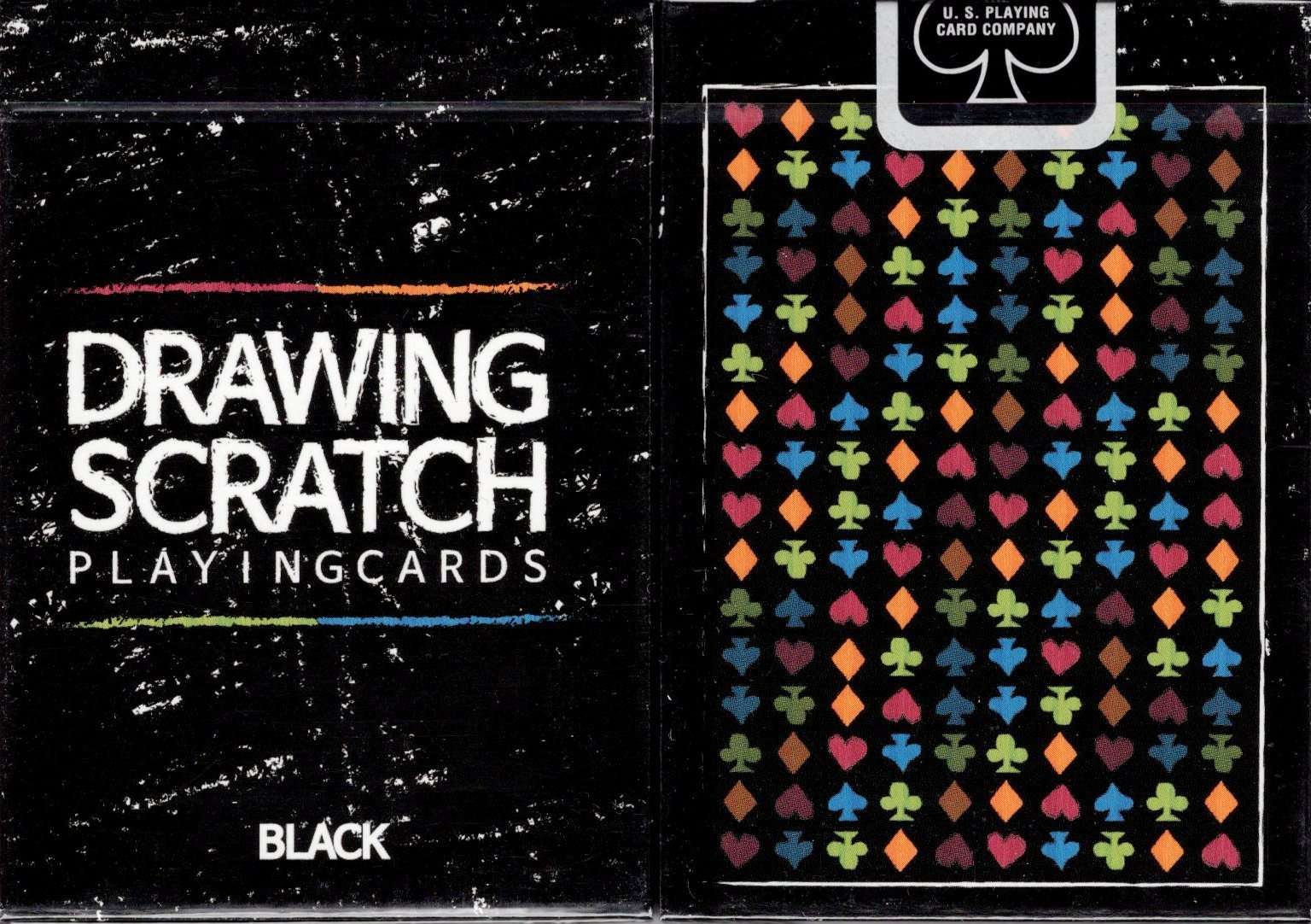 Drawing Scratch Black Playing Cards USPCC