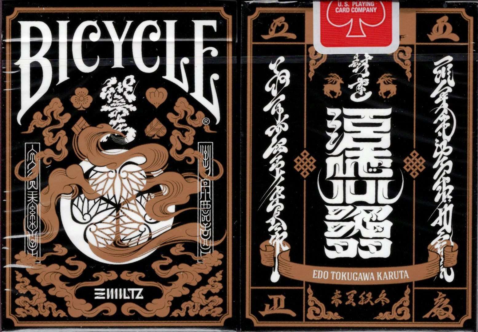 Edo Karuta Shogun Black Bicycle Playing Cards