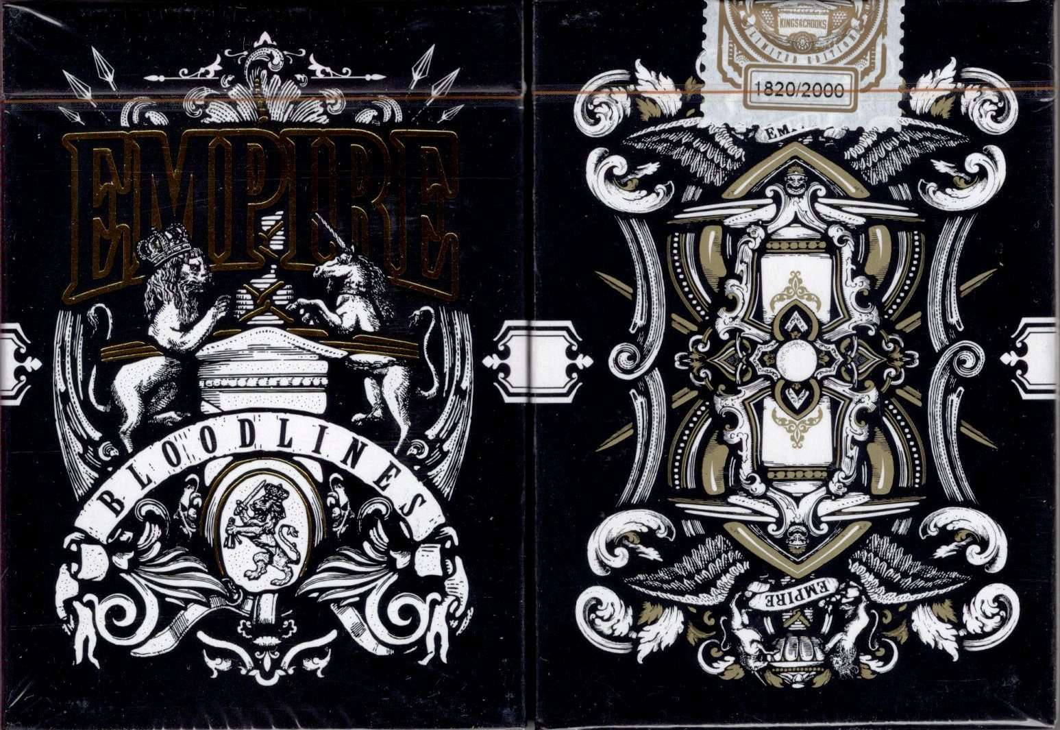 Empire Bloodlines Black Gold Playing Cards LPCC
