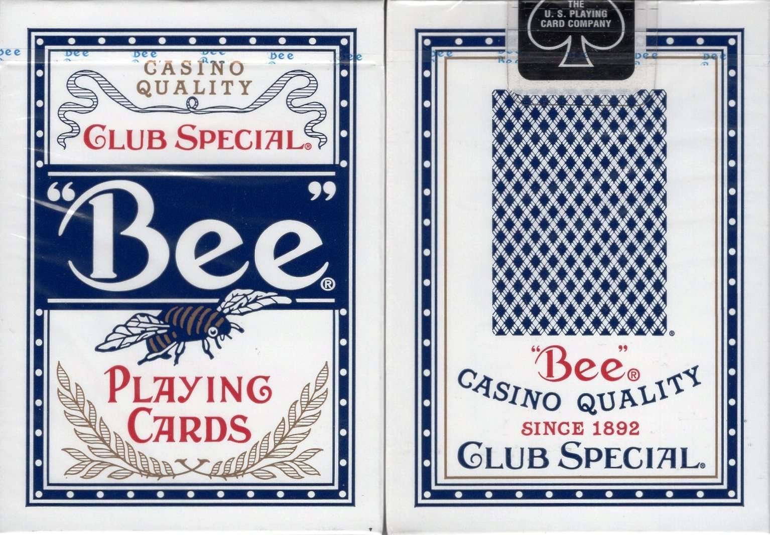 'Bee' Blue Playing Cards