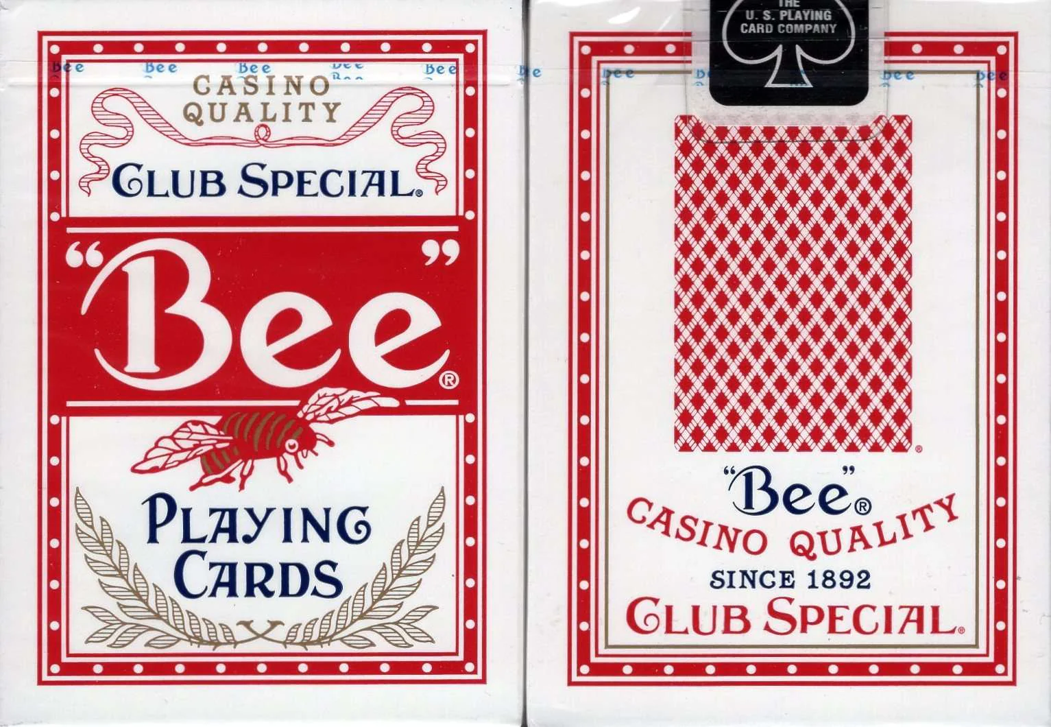 'Bee' Standard Red Playing Cards