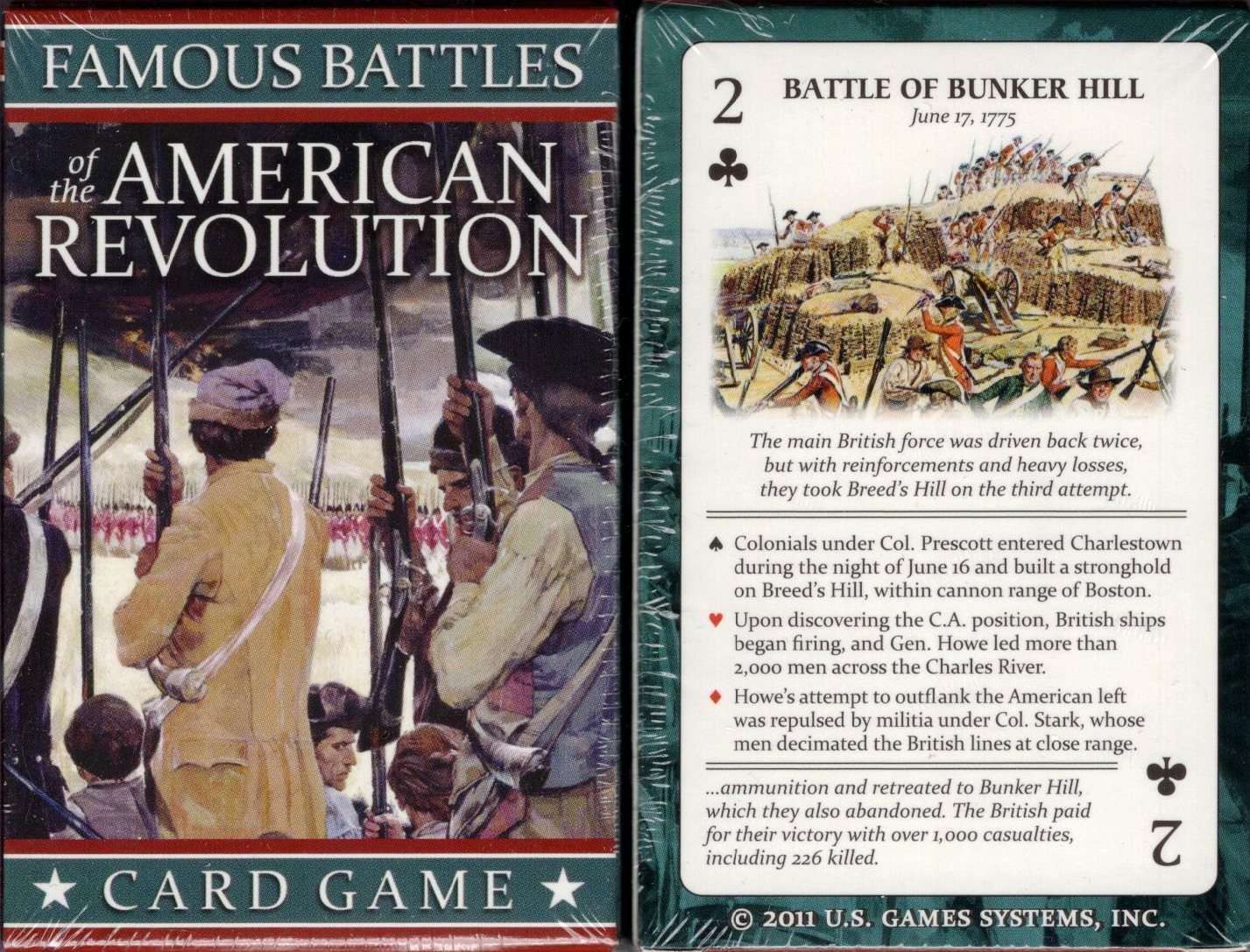Famous Battles of the American Revolution Playing Cards USGS