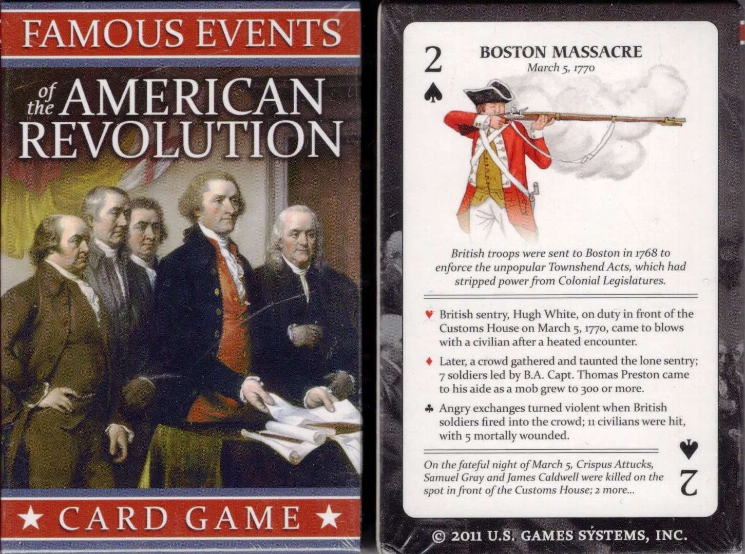 Famous Events of the American Revolution Playing Cards USGS
