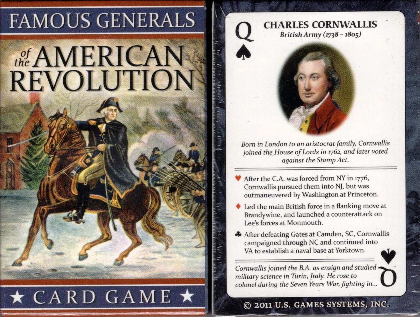 Famous Generals of the American Revolution Playing Cards USGS
