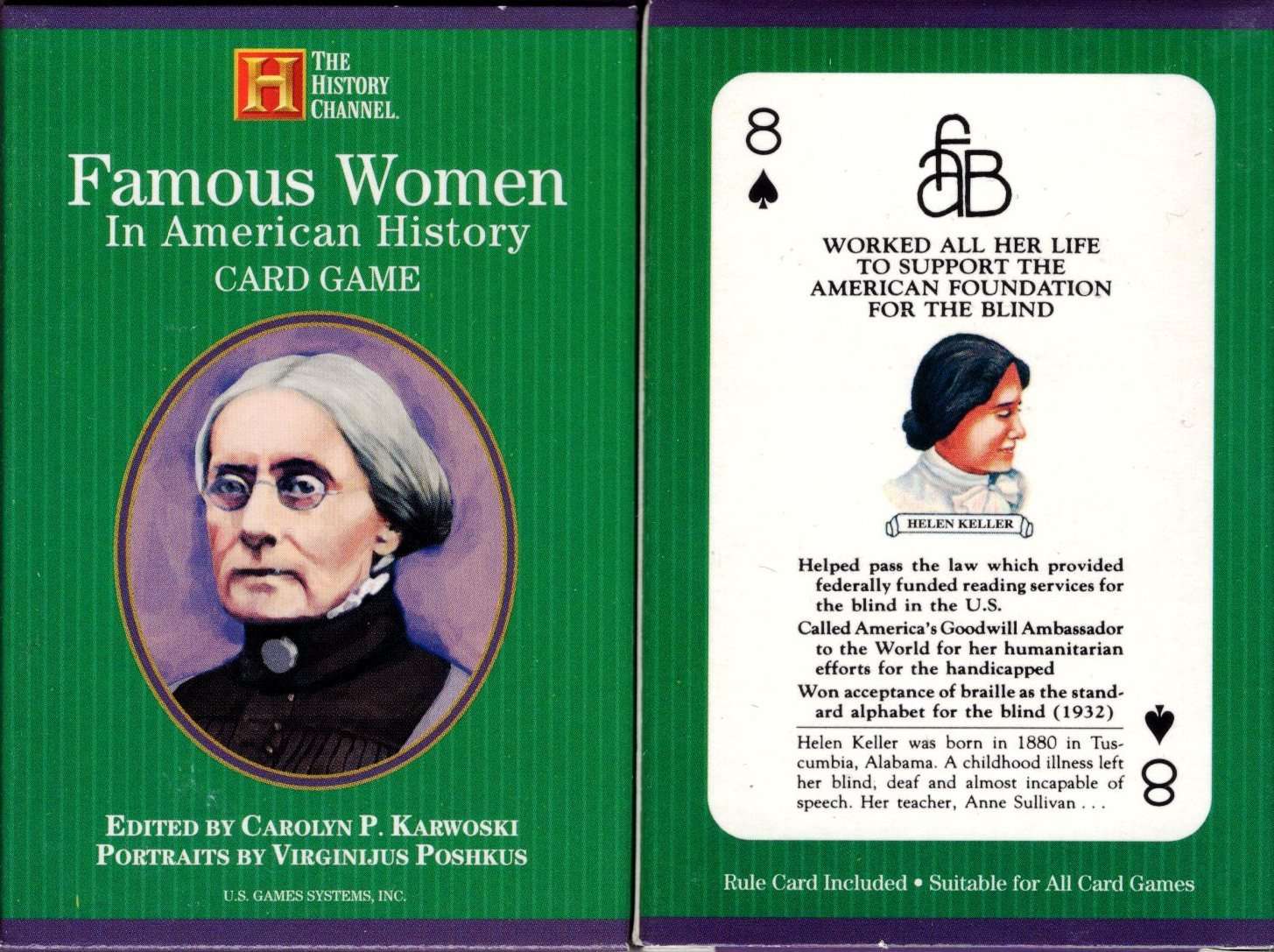 Famous Women in American History Playing Cards USGS